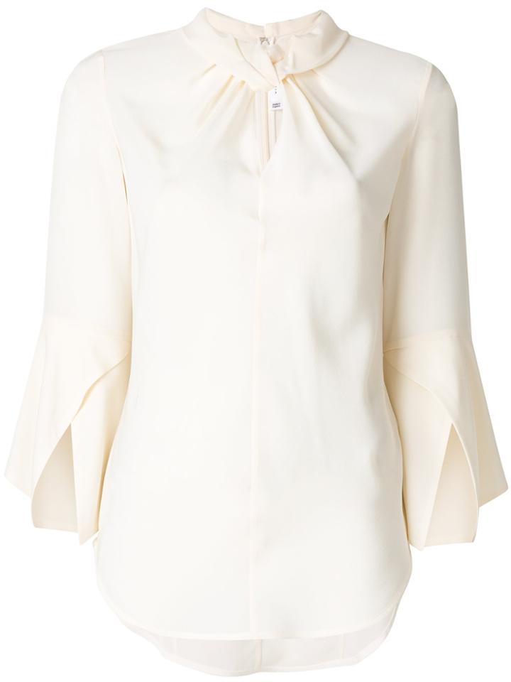 Victoria Beckham Twist Detail Blouse - Nude & Neutrals