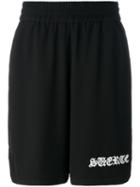 Marcelo Burlon County Of Milan Track Shorts, Women's, Size: Medium, Black, Polyester/spandex/elastane/acetate/viscose