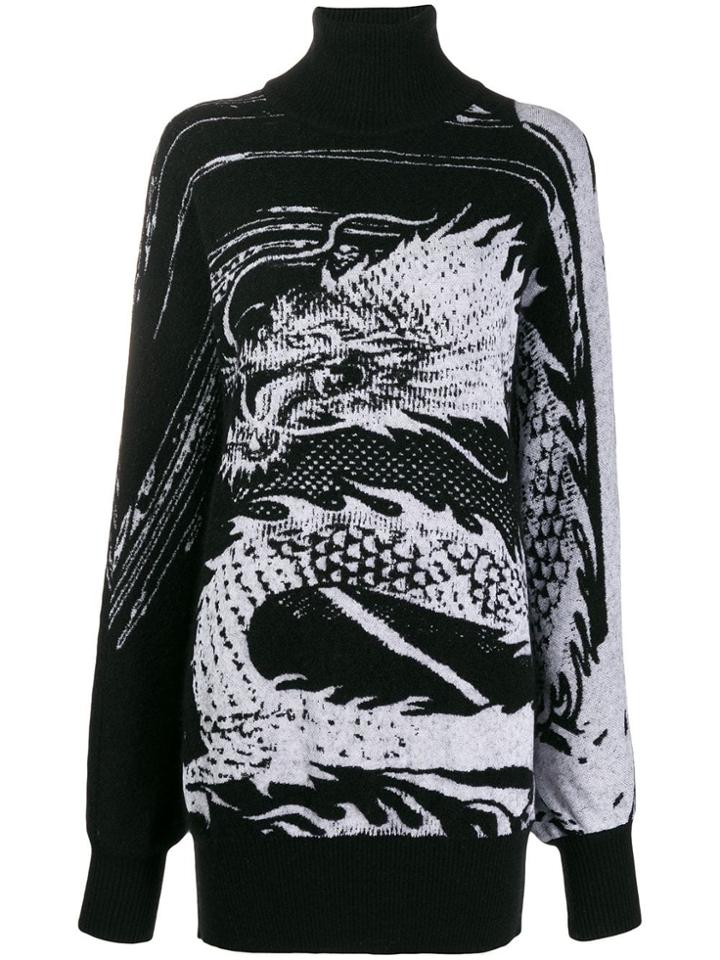 Balmain Dragon Knit Sweater - Black
