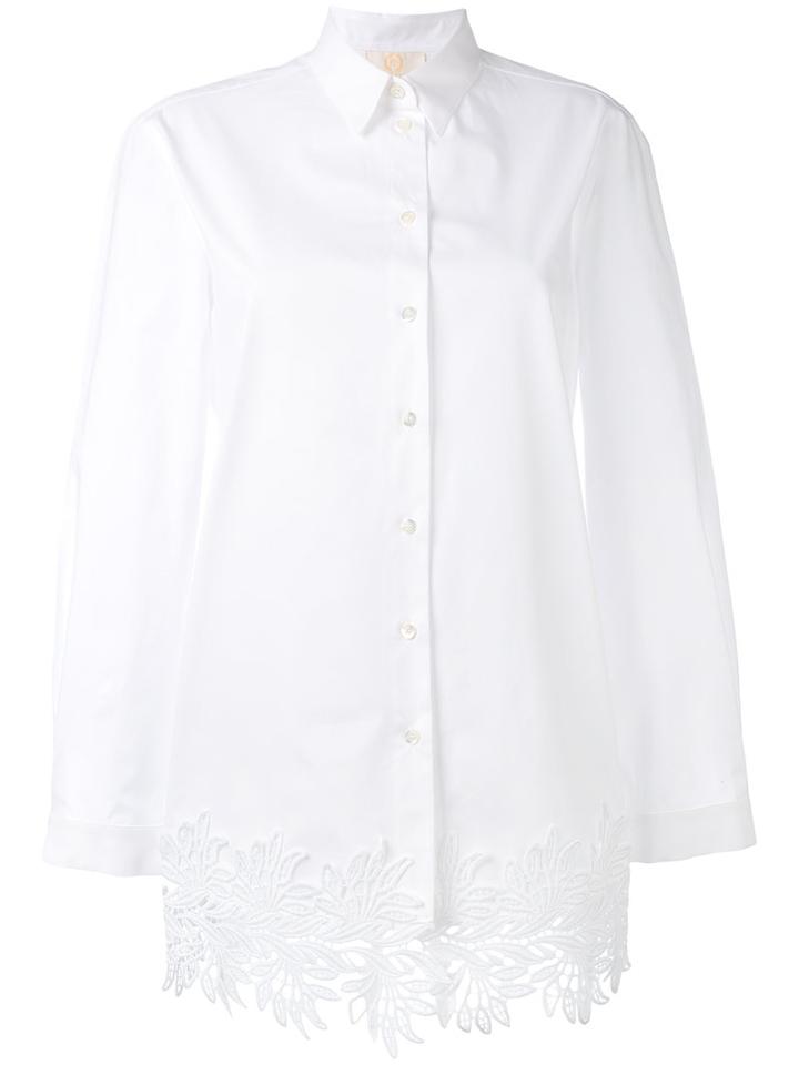 Sara Battaglia - Jimmy Shirt - Women - Cotton - 42, White, Cotton