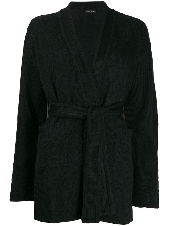 Etro Belted Cardigan - Black