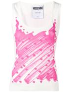 Moschino Scribble Print Tank Top - White