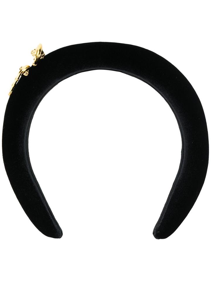 Versace Medusa Pin Hairband - Black