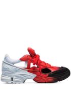 Adidas X Raf Simons Red And Black Ozweego Cut Out Sneakers