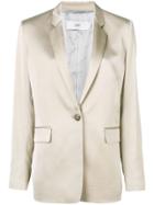 Closed Single Breasted Blazer - Neutrals