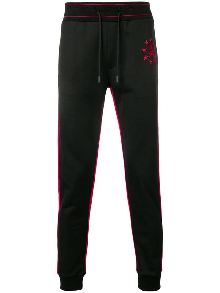 Philipp Plein Contrasting Panels Track Pants - Black