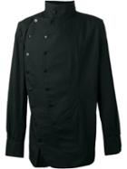 Alchemy Side Button Shirt, Men's, Size: L, Black, Cotton