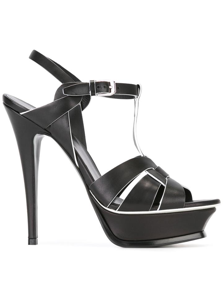 Saint Laurent 'classic Tribute 105' Platform Sandals - Black