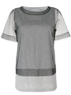 Fabiana Filippi Sheer Crew Neck T-shirt - Grey