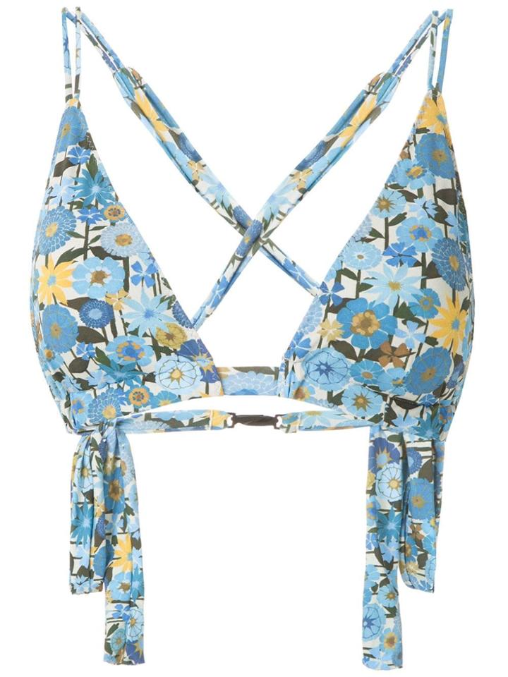 Clube Bossa Blume Printed Bikini Top - Blue