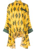 F.r.s For Restless Sleepers Asymmetric Shirt Jacket - Yellow & Orange