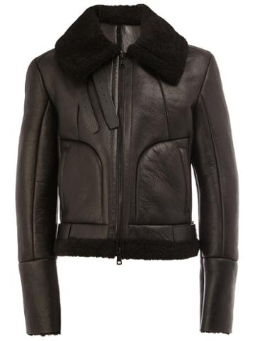 Juun.j Collar Detail Jacket, Men's, Size: 46, Black, Sheep Skin/shearling