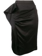 Givenchy Asymmetric Draped Skirt - Black
