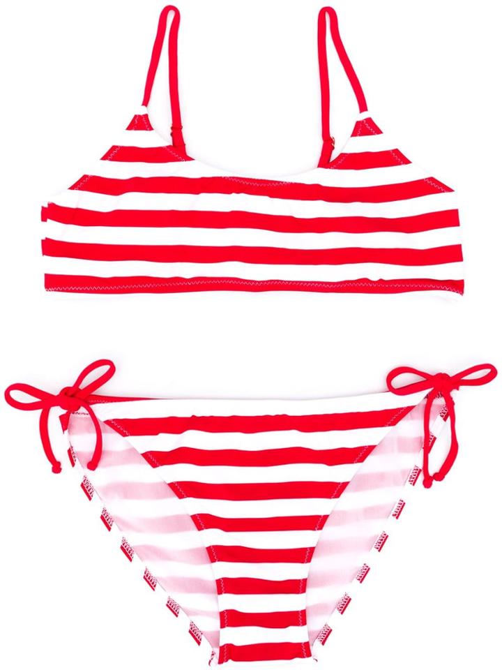 Mc2 Saint Barth Kids Striped Bikini - Red