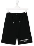Jeremy Scott Junior Logo Drawstring Shorts - Black
