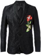 Christian Pellizzari - Floral Jacquard Blazer - Men - Silk/polyamide/polyester/viscose - 48, Black, Silk/polyamide/polyester/viscose