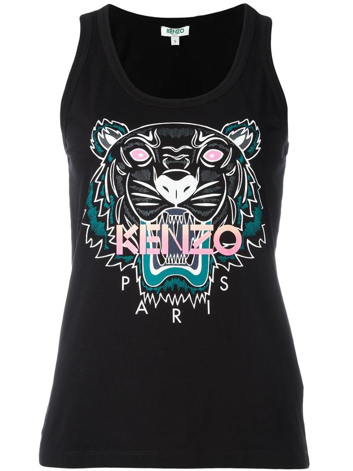 Kenzo Lion Head Print Tank, Women's, Size: Xs, Black, Cotton