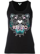 Kenzo Lion Head Print Tank, Women's, Size: Xs, Black, Cotton