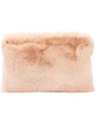 Ryan Roche - Classic Clutch - Women - Rabbit Fur - One Size, Pink/purple, Rabbit Fur