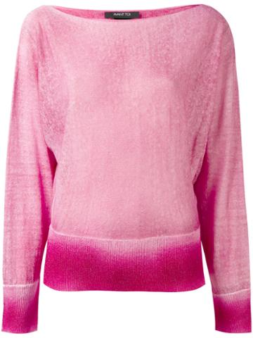 Avant Toi - Bonbon Knitted Sweater - Women - Cotton/linen/flax/cashmere - L, Pink/purple, Cotton/linen/flax/cashmere