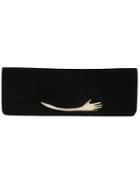 Petar Petrov - Gold Hand Clasp Clutch - Women - Leather - One Size, Black, Leather
