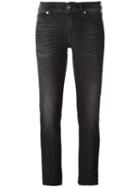 7 For All Mankind 'roxanne' Skinny Jeans, Women's, Size: 28, Black, Cotton/polyester/spandex/elastane