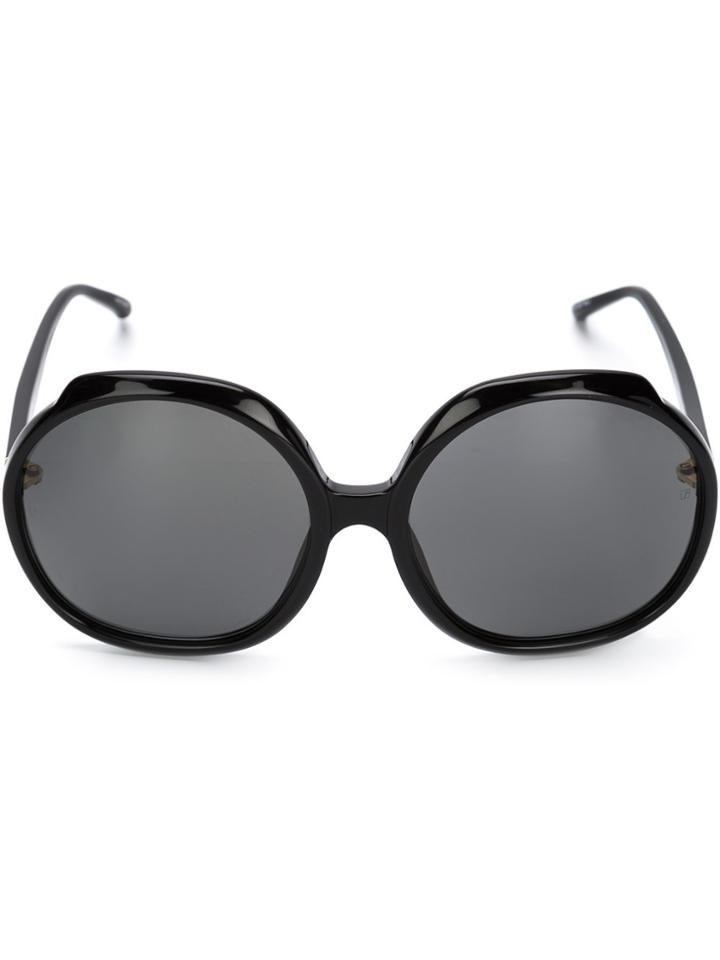 Linda Farrow 'linda Farrow 417' Sunglasses - Black