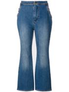 Ellery Cropped Flared Jeans - Blue