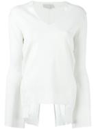 Stella Mccartney Ribbed Sweater, Women's, Size: 44, White, Silk/virgin Wool