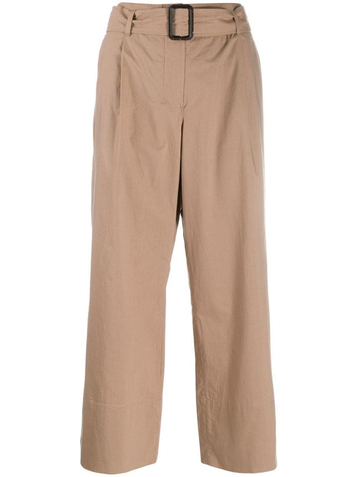 's Max Mara Belted Straight-leg Trousers - Neutrals
