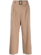 's Max Mara Belted Straight-leg Trousers - Neutrals