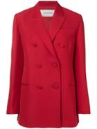 Valentino Double Breasted Blazer - Red