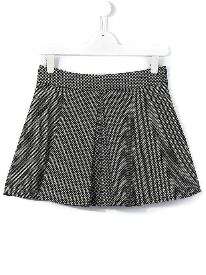 Dondup Kids Patterned Pleated Skirt, Girl's, Size: 14 Yrs, Black