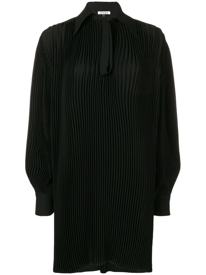Krizia Oversized Pleat Shirt - Black