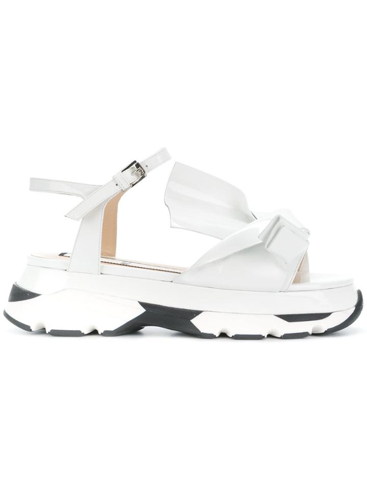 No21 Sneaker Sole Sandals - White