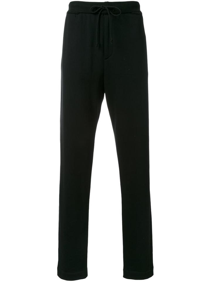 Dressedundressed Elasticated Waistband Straight Trousers, Men's, Size: 3, Black, Cotton