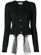 Moschino Voile Bow Cardigan - Black