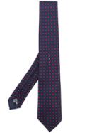 Emporio Armani Micro Geometric-print Tie - Blue