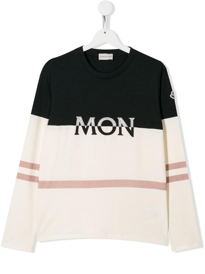 Moncler Kids Teen Logo Sweatshirt - White
