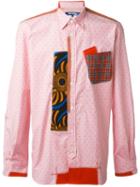 Junya Watanabe Comme Des Garçons Man Patchwork Shirt, Men's, Size: M, Pink/purple, Cotton