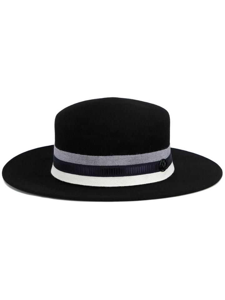 Maison Michel 'kiki' Canotier Hat - Black