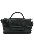 Zanellato Fold-over Closure Crossbody Bag, Women's, Black, Calf Leather