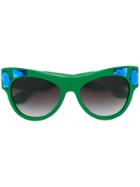 Prada Eyewear - 'cinema The Voice' Sunglasses - Women - Acetate - One Size, Green, Acetate