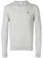 Ami Alexandre Mattiussi Ami De Coeur Crewneck Sweater - Grey