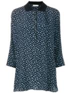 Versace Pre-owned Three-quarters Sleeve Floral Blouse - Blue