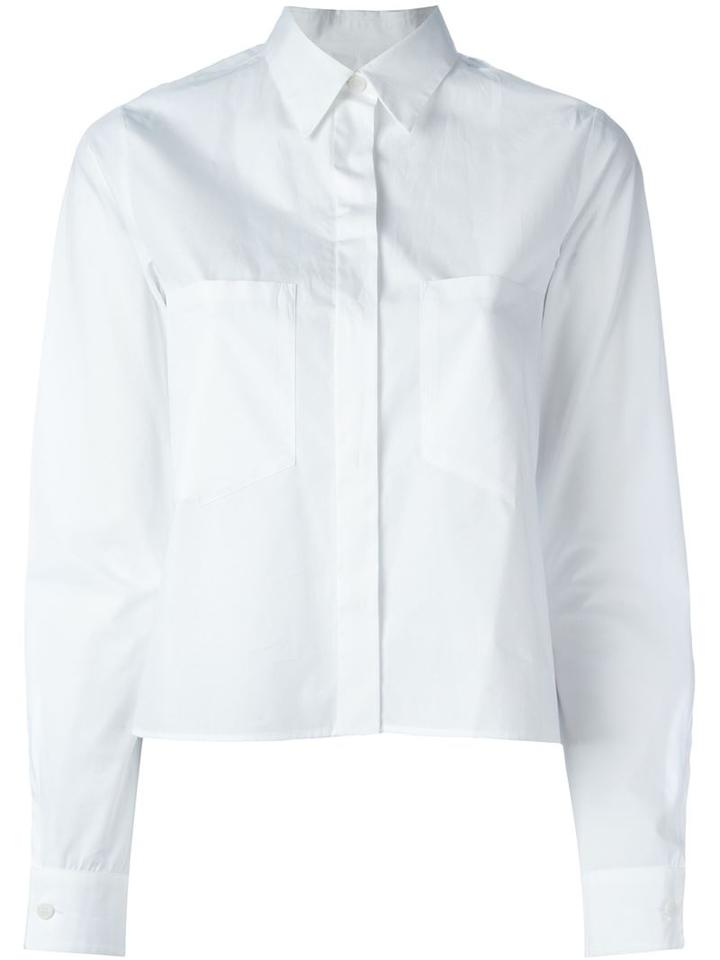 Mm6 Maison Margiela Cropped Poplin Shirt