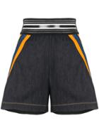 No Ka' Oi Stripe Trim Sport Shorts - Blue