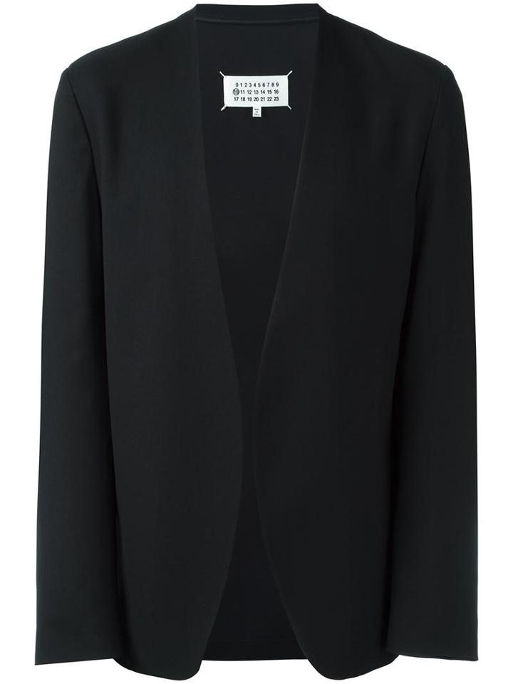 Maison Margiela Collarless Blazer Jacket, Men's, Size: 50, Black, Virgin Wool