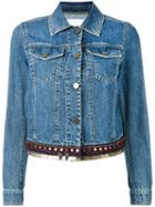Bazar Deluxe - Embellished Hem Denim (blue) Jacket - Women - Cotton - 40, Cotton
