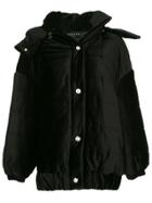 Mother Of Pearl Porter Detachable Hood Velvet Jacket - Black